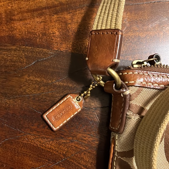 COACH 10543 SMALL CANVAS AND LEATHER TRIM CROSSBODY BAG - Picture 4 of 8